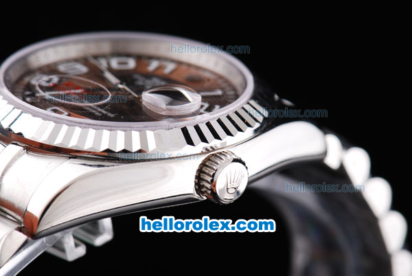 Rolex Datejust Oyster Perpetual Automatic Movement with Brown Dial and White Number Marking - Click Image to Close